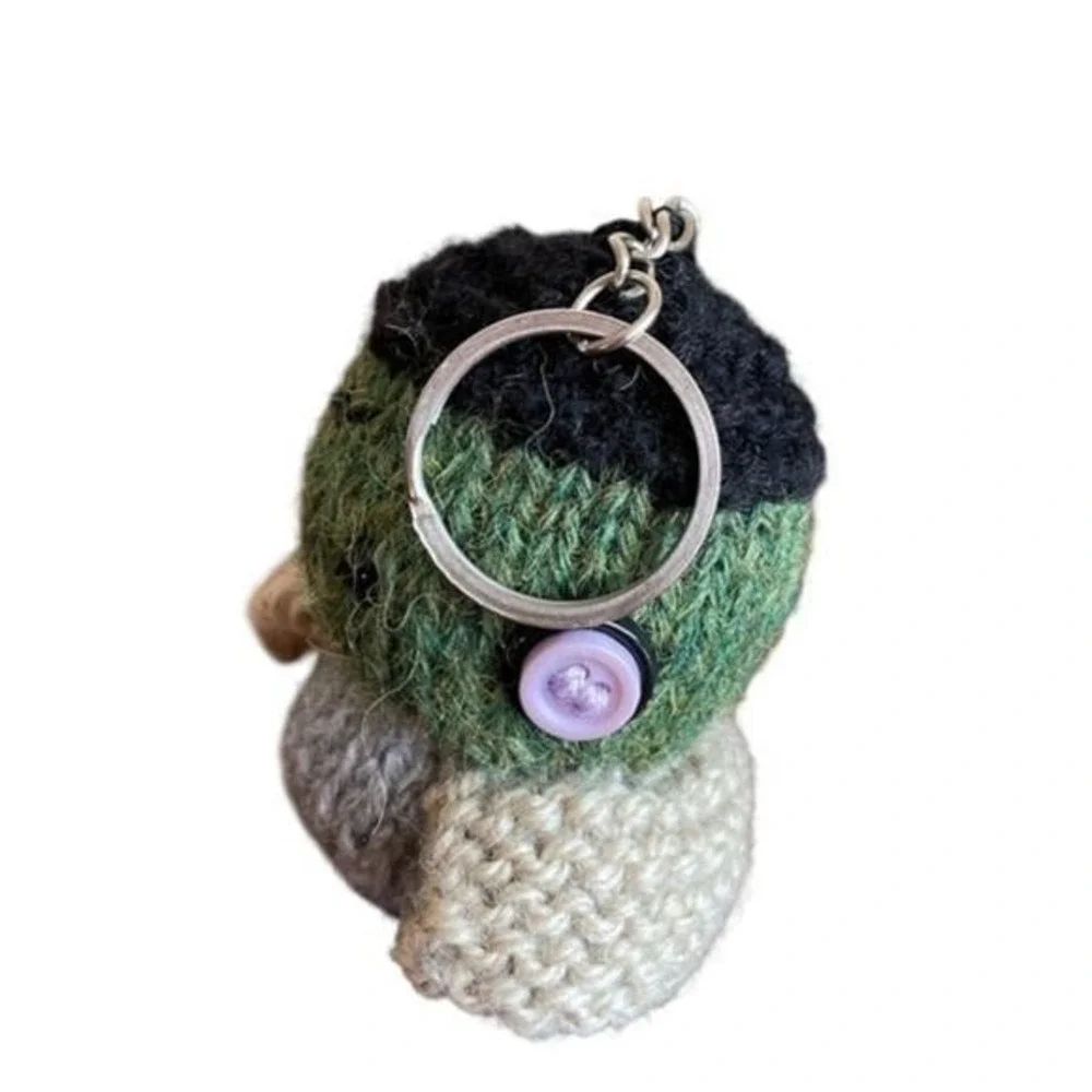 Frankenstein's Monster Keychain Bag Charms Keyring Halloween Accessory Knit Doll